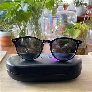 Ray-Ban Black Sunglasses with Silver Accents